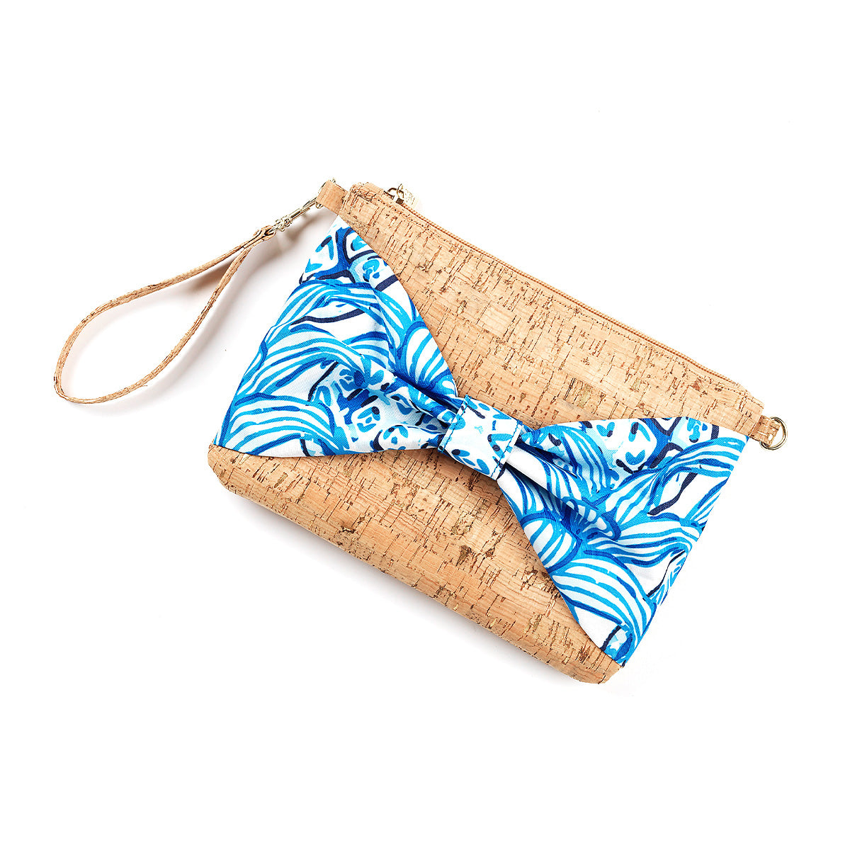 Looking Pine Bow Cork Wristlet